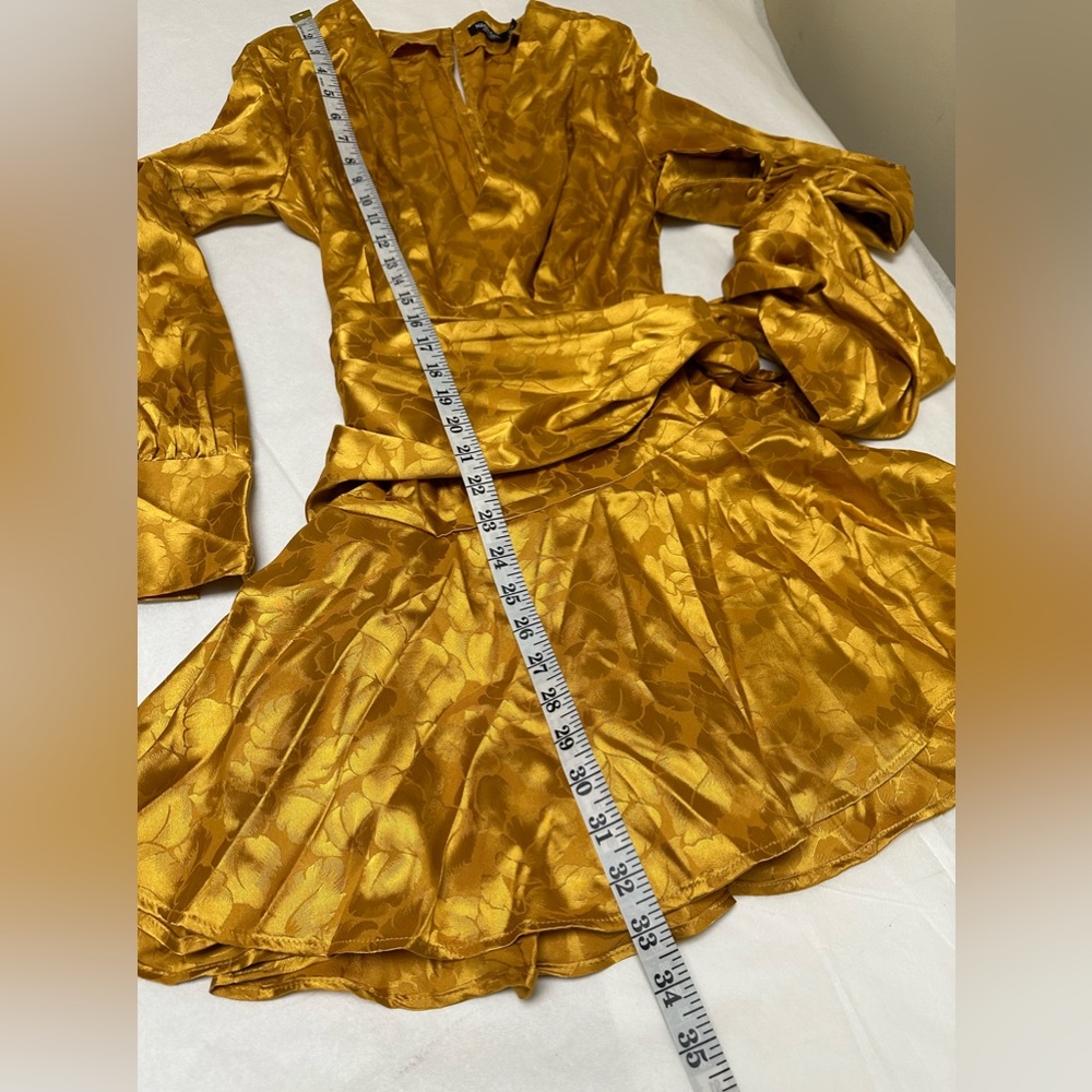 NASTY-GAL Sleek It Real Jacquard Mini Dress🧡 - Picture 7 of 12